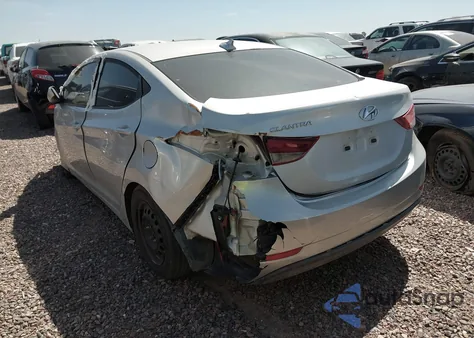 2016 Hyundai Elantra Se z USA, uszkodzony, nr VIN 5NPDH4AE4GH766676